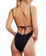 Free People Amber one-piece swimsuit in black, side angle