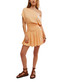 Free People Scorching Hot Mini Dress Icey Apricot front view