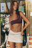 Free People Women's My Little Micro Mini Cotton-Linen Skort in natural beige