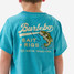 Burlebo Boys' Bait and Rigs Tee Heather Cyan back view