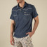 Sendero Provisions Co. Men's Cantina Terry Polo Vintage Indigo detail