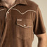 Sendero Provisions Co. Men's Cantina Terry Polo Light Brown fabric