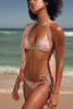 Rio de Sol Women's Ditsy Frufru Bikini Bottoms floral print detail view