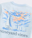 Vineyard Vines Boys' Sunset Regatta Scene Short-Sleeve Pocket Tee in Rocks Blue