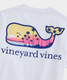 Vineyard Vines Boys' Sunset Whale Pocket Tee White Cap back view