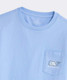 Vineyard Vines Boys' FL Keys Whale Pocket Tee Serenity Blue back view