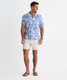 Vineyard Vines Men's Palm-arita Seabreeze Linen Blend Short-Sleeve Cabana Shirt in Coastline