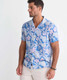 Vineyard Vines Men's Palm-arita Seabreeze Linen Blend Cabana Shirt in Coastline close-up