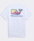 Vineyard Vines Men's Palm Tree Scenic Whale Short-Sleeve Pocket Tee in White Cap