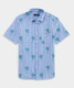 Vineyard Vines Men's Under The Palms Cotton Short-Sleeve Shirt in Breaker Blue