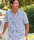 Vineyard Vines Men's Under The Palms Cotton Short-Sleeve Shirt in Breaker Blue