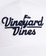 Vineyard Vines Golf Logo Hi-Pro Performance Trucker Hat in White Cap detail view