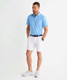 Vineyard Vines Men's Anegada Stripe Sankaty Performance Polo in Ocean Breeze front