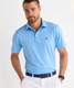 Vineyard Vines Men's Anegada Stripe Sankaty Performance Polo in Ocean Breeze