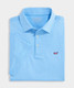 Vineyard Vines Men's Anegada Stripe Sankaty Performance Polo in Ocean Breeze back