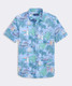 Vineyard Vines Men's Keys To Escape Cotton Short-Sleeve Shirt in Serenity Blue side view