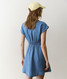 Marine Layer Women's Camila Denim Mini Dress Light Wash side view