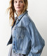 Marine Layer Women's Ash Crop Denim Jacket
