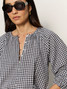 Sanctuary Women's Perfect Gingham Blouse Top detail view