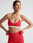 Beyond Yoga Women's Spaceday Strappy Sports Bra in Chill Red Heather