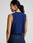 Beyond Yoga Women's Featherweight Minimal Crop Top in Marin Blue Heather front