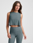 Beyond Yoga Women's Featherweight Minimal Crop Top in Storm Heather front