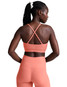Beyond Yoga Women's Twist Strappy Sports Bra in Dreamsicle Heather back view