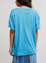 Free People Women's Nina V-Neck Tee in Azure Blue