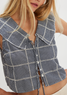 Free People Women's Waiting For Me Top in Navy Combo layered styling