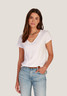 Dylan Women's Deep V-Tee in White