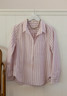 Dylan Women's Jessie Striped Pocket Shirt Petal front view