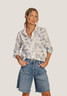 Dylan Women's Lily Blouse Top in White/Navy