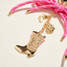 Cowgirl Rodeo Floral Boot Bag Charm Keychain