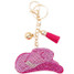 Bling Cowboy Hat Bag Charm Keychain in Pink