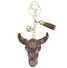 Bling Longhorn Bag Charm Keychain