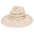 Panama Knitted Suede Band Hat in Beige