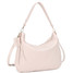 Plain Design Shoulder Crossbody Bag Bone front view