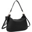 Plain Design Shoulder Crossbody Bag Black front view