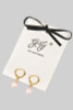 18K Gold Dipped Pearl Earrings in Pink front view