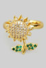 Sunflower Pave Fidget Spinner Ring in sunflower gold