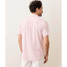 Marine Layer Men's Stretch Selvage Short Sleeve Shirt in Pink Mini Stripe front view