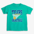 TYLER'S Youth Basketball Tee Isle Green and Navy