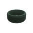 Qalo Men's Polished Step Edge Ring Forest Green front view