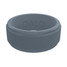 Qalo Men's Polished Step Edge Ring Stormy Grey front view
