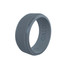Qalo Men's Polished Step Edge Ring Stormy Grey side angle