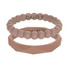 Qalo Women's Bead & Geo Double Stack Rings Hazel front view