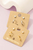 Fame Accessories Mini Four Piece Post Stud Earrings gold