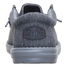 HeyDude Men's Wally Stretch Jersey Shoes Charcoal back view