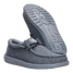 HeyDude Men's Wally Stretch Jersey Shoes Charcoal front view