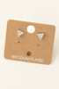 18K Gold Dipped Mini Triangle Stud Earrings in Silver